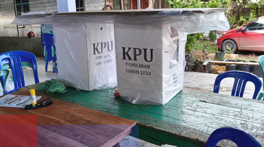 Logistik Pemilu 2024 Desa Tepian Batang Tiba dengan Pengawalan Ketat